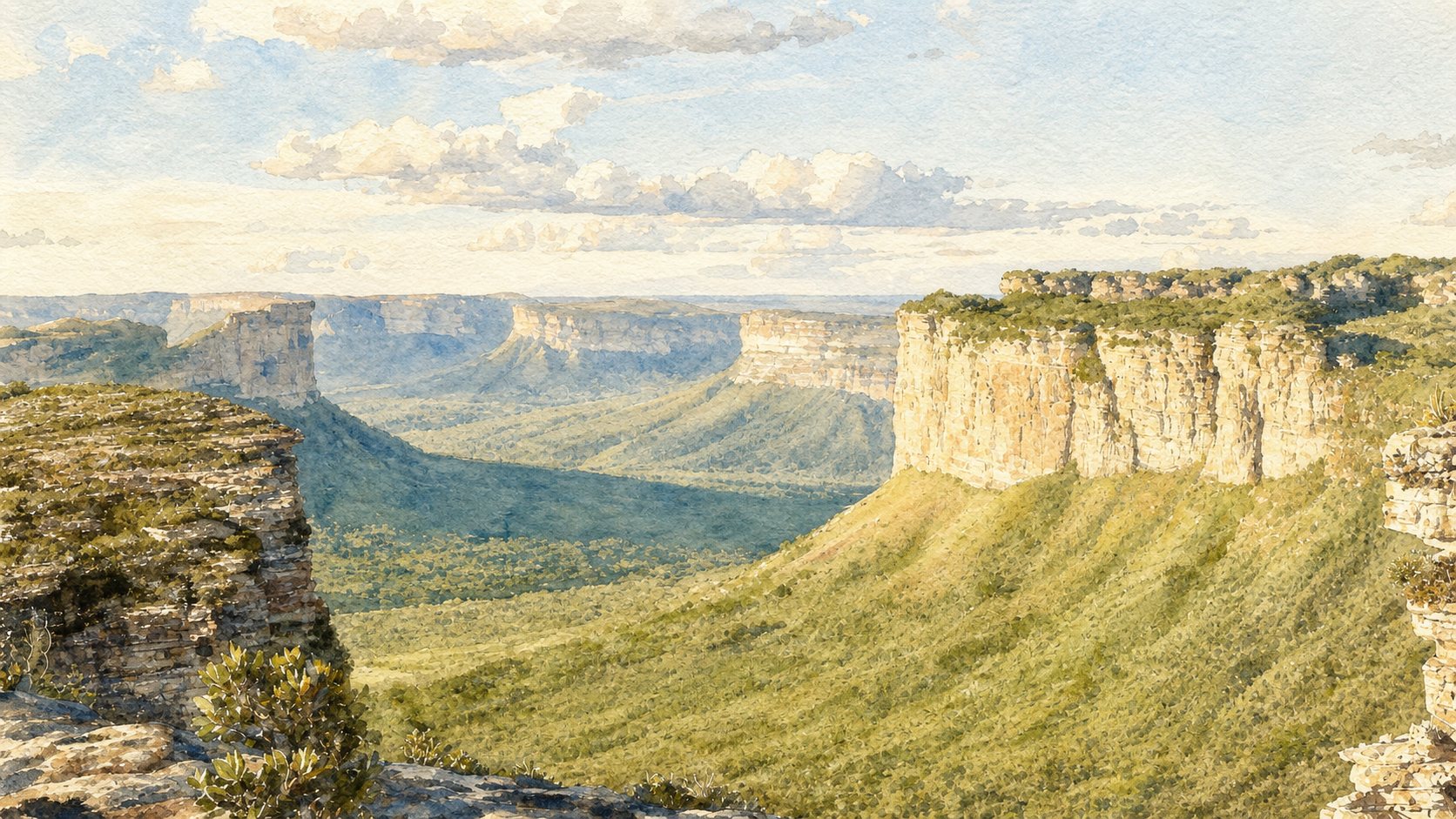 Chapada Diamantina em aquarela