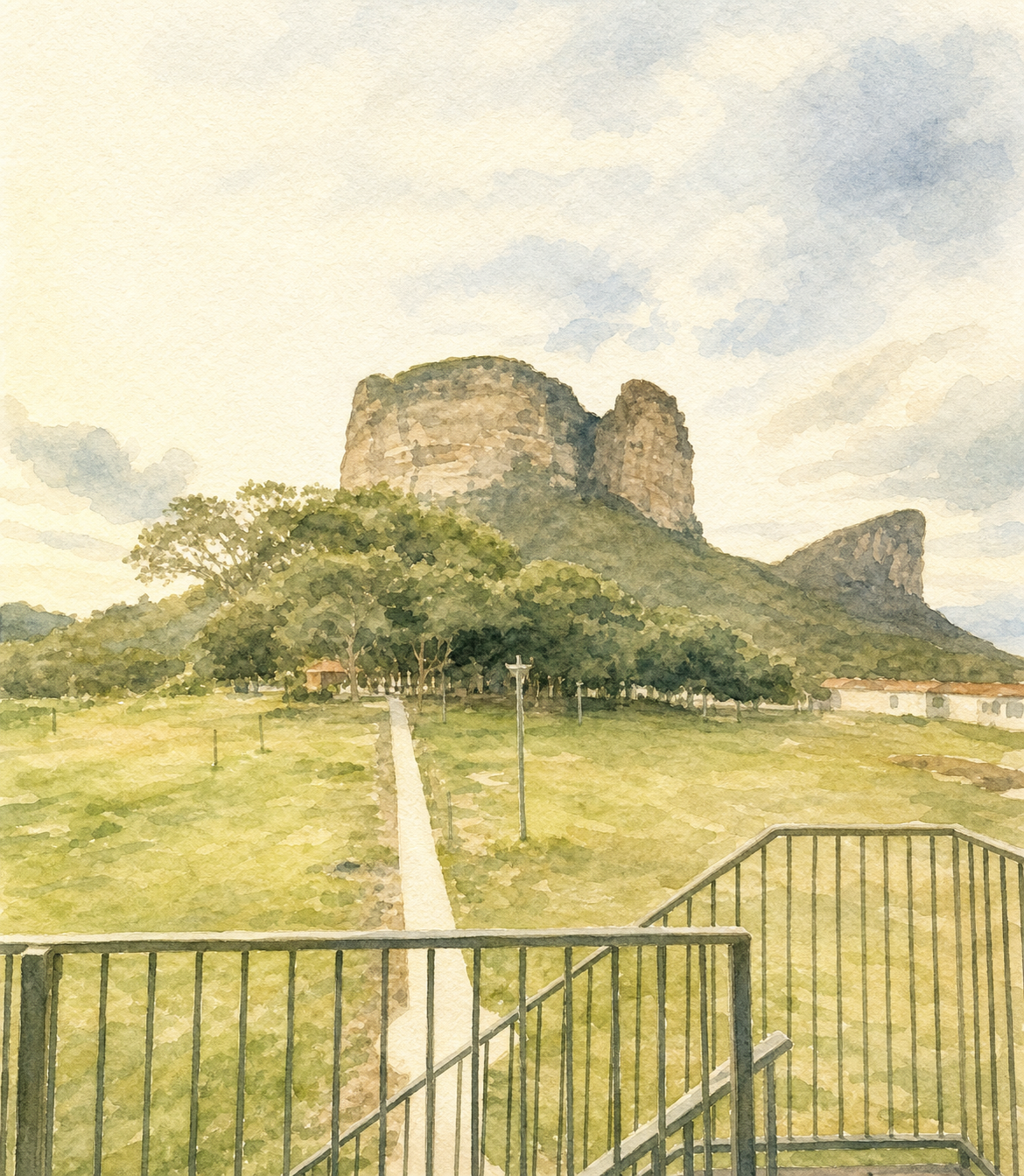 Mirante do Pai Inácio em aquarela